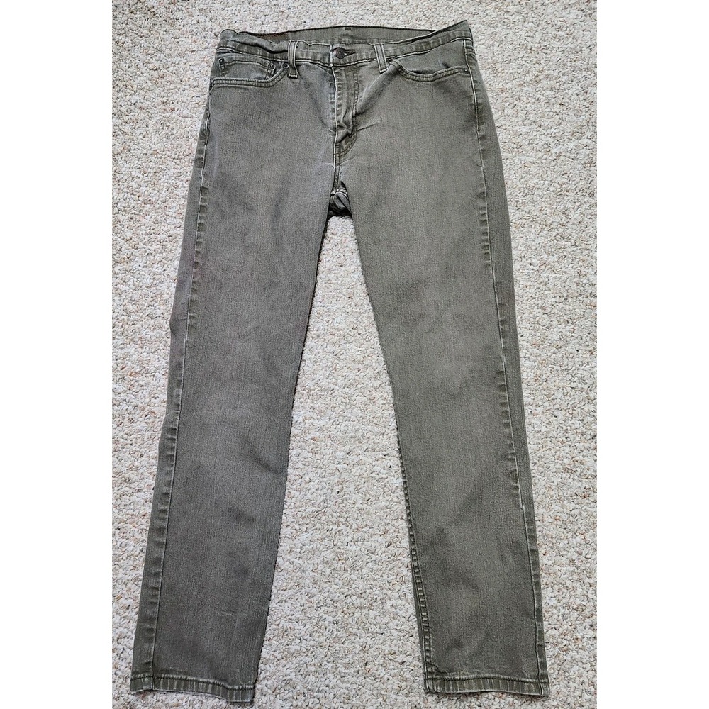 Levi's 511 Jeans Mens 34x30 Actual Faded Olive Wash Denim Slim Fit Straight Leg
